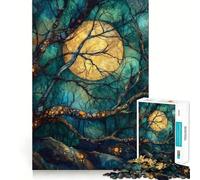 Rompecabezas de 1000 Piezas Bosque Místico Iluminado por la Luna para Adolescentes Juguete de Habilidad para desarrollar Habilidades y Compartir Diseño de Corte preciso para decoración de Pared