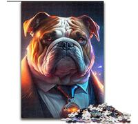 Rompecabezas de 1000 Piezas Boss Bulldog, desafiante Rompecabezas de 50x75cm, Juego Familiar Interactivo, Regalo Ideal para Las Fiestas, Juego de Actividades Familiares.