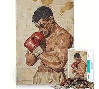 Rompecabezas de 1000 Piezas Boxeador Antes de la Pelea Arte de Corte preciso Actividad de Juego Inteligente Momento de Juego Tranquilo Regalo de decoración de cumpleaños 38x52cm