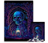 Rompecabezas de 1000 Piezas Brillante en la Muerte para Adultos,Rompecabezas difíciles para Adultos,Ideal para Parejas, Navidad,Año Nuevo y San Valentín,50x75cm.