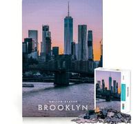 Rompecabezas de 1000 Piezas Brooklyn Joint Juego de Actividad Cerebral Juego Divertido y Relajante Regalo de decoración navideña (38x26cm)