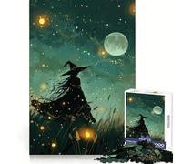 Rompecabezas de 1000 Piezas Bruja Entre luciérnagas para Adultos Recuerdo de Poder, luz, Disfrute, Bordes precisos, Regalo significativo (38x52cm)