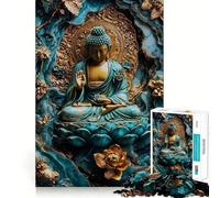 Rompecabezas de 1000 Piezas Buda Tranquilo Zen Kintsugi Arte estimular el Cerebro Juego Tiempo de Descanso Juego Arte de Pared navideño (50x75cm)