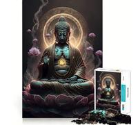 Rompecabezas de 1000 Piezas Buda V Premium Cut Juguete para ejercitar la Mente Paz Tiempo Divertido Regalo de cumpleaños (38x26cm)
