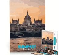 Rompecabezas de 1000 Piezas,Budapest,Hungría,Paisaje Urbano,Bordes Lisos,Juego Divertido y Relajante,Regalo de cumpleaños (38x52cm)
