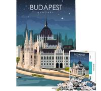 Rompecabezas de 1000 Piezas Budapest Hungría Viaje Juego práctico Juguetes adictivos para Cultivar la Paciencia Obra de Arte Regalos Decoración del hogar Tamaño 75x50cm