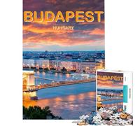 Rompecabezas de 1000 Piezas Budapest Hungría Viajes Rompecabezas para Adultos Juguetes antiestrés Análisis y lógica Actividades Divertidas en casa (Tamaño 38x26cm)