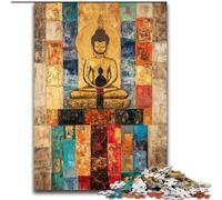 Rompecabezas de 1000 Piezas Buddha Art para Adultos y Adolescentes, un desafío difícil y antiestrés para la decoración del hogar 50x75cm