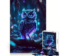 Rompecabezas de 1000 Piezas Búho del Destino para Adultos Mejora la Memoria Divertido Bordes precisos Regalo de Temporada (50x75cm)