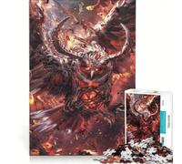 Rompecabezas de 1000 Piezas: Búho demoníaco del Infierno, Juegos para Toda la Familia, Regalo de cumpleaños, con póster y Hoja de Preguntas a Juego 50x75cm