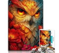 Rompecabezas de 1000 Piezas Búho Dorado para Adultos y Adolescentes ¡Disfruta de Tus Vacaciones en casa! Cada Pieza es única Un Juego desafiante y Divertido para Toda la Familia 38x26cm