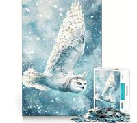 Rompecabezas de 1000 Piezas Búho Nival en Vuelo para Adolescentes Juguete de lógica Mental Diseño Tranquilo y Firme Ideal para niños Artículo de Santa Claus (38x26cm)