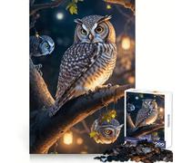 Rompecabezas de 1000 Piezas Búho Sabio posado para Adultos Mente aguda, Tiempo de relajación, Corte nítido, Regalo Memorable (50x75cm)