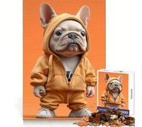 Rompecabezas de 1000 Piezas Bulldog y un Cuerpo Humano para Adolescentes Estimula la Mente y es un pasatiempo Tranquilo Bordes precisos Regalo Ideal de Navidad (38x52cm)