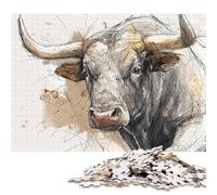 Rompecabezas de 1000 Piezas Bull's Vigor Sketch para Adultos y Adolescentes. Regalos de Nochebuena. 1000 Piezas (75 x 50 cm).