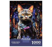 Rompecabezas De 1000 Piezas - Burmese Cat Abstract Rompecabezas Juego De Ingenio Decoración De Pared Oferta como Regalos para Toda La Familia 52x38cm/1000pcs