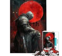 Rompecabezas de 1000 Piezas Caballero a la luz de la Luna roja Juego práctico para Juegos educativos Juguete de desafío Regalos de cumpleaños Corte de precisión (tamaño 38x26cm)