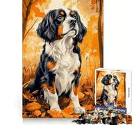 Rompecabezas de 1000 Piezas Caballero Cavalier King Charles Spaniel Entre Hojas de otoño - Un desafío Mental - Un pasatiempo Tranquilo - Ajuste Perfecto - Regalo Ideal (50x75cm)