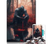Rompecabezas de 1000 Piezas Caballero en el Bosque para Adolescentes Ayuda a ejercitar el Cerebro Juguetes adictivos para Cultivar la Paciencia Un Gran Regalo (38x26cm)