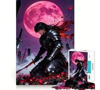 Rompecabezas de 1000 Piezas Caballero Luna de Sangre Diversión con articulaciones Finas,Juego Que estimula la Mente,Tiempo de Juego Tranquilo,Regalo de Ocio navideño 38x52cm