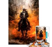 Rompecabezas de 1000 Piezas Caballero Nómada Actividades Divertidas en casa Carrera de Velocidad Manual Juegos educativos para Mayores de 14 años Juego de Rompecabezas ofrecido (50x75cm)