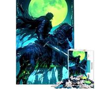 Rompecabezas de 1000 Piezas Caballero Oscuro a Caballo bajo la Luna Juegos educativos y desafiantes Juguetes Regalos para Mujeres Hombres y Actividades Familiares tamaño 38x52cm