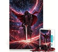 Rompecabezas de 1000 Piezas Caballero Oscuro Rojo en el Espacio para Adolescentes Juguete para ejercitar la Mente Diseño Relajante Regalo Ideal para armar (50x75cm)