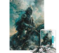 Rompecabezas de 1000 Piezas Caballero Paladín Místico Juguetes adictivos para Cultivar la Paciencia Juego Educativo Antiestrés Regalo de cumpleaños (Tamaño 50x75cm)
