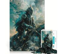Rompecabezas de 1000 Piezas Caballero Paladín Místico para Adultos Juguete de lógica Fina, silencioso y Divertido Bordes limpios Regalo Memorable (50x75cm)