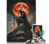 Rompecabezas de 1000 Piezas Caballero Solitario para Adultos y Adolescentes, un desafío difícil y antiestrés, Toda la Familia (50x75cm)