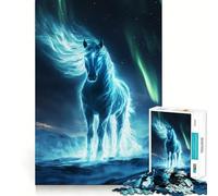 Rompecabezas de 1000 Piezas Caballo de Fuego Místico para Adultos Juego de ingenio para relajar la Mente Bordes Afilados Regalo Premium (38x26cm)