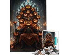 Rompecabezas de 1000 Piezas Calabaza Rey en el Trono Rompecabezas de 1000 Piezas Juguetes de decoración para el hogar Decoración (38x52cm)