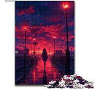 Rompecabezas de 1000 Piezas: Calles al Atardecer Rompecabezas de cartón Diseño intrincado para Adolescentes Decoración DIY y diversión para estimular el Cerebro 1000 Piezas(26x38cm)