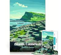 Rompecabezas de 1000 Piezas Calzada del Gigante,Irlanda del Norte Ilustración Juguete Divertido para Resolver Problemas Juego Relajante (50x75cm)