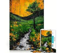 Rompecabezas de 1000 Piezas Camino al Paisaje - Juguete Creativo para desarrollar Habilidades - Cierre Seguro - Sin Piezas Sueltas - Actividad para Fortalecer los Lazos Familiares (38x26cm)