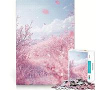 Rompecabezas de 1000 Piezas Camino de Flores Rosas para Adultos Juguete Inteligente para el hogar Disfrute de Bordes Afilados Artículo de Santa Claus (50x75cm)