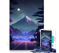 Rompecabezas de 1000 Piezas Camino de Montaña Nocturno para Adultos Ideal para Fortalecer la Memoria, divertirse y Relajarse Bordes limpios Artículo de Santa Claus (50x75cm)
