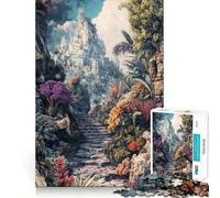 Rompecabezas de 1000 Piezas Camino de Piedra a la Cima de la montaña para Adultos Mejora la Memoria Alegría Familiar Diseño para armar Elige tu Deseo de Papá Noel 38x52cm