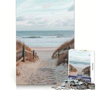 Rompecabezas de 1000 Piezas Camino de Playa al océano para adultosEstimula la menteUn pasatiempo relajanteUn Regalo Original y práctico(50x75cm)