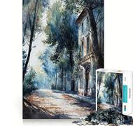 Rompecabezas de 1000 Piezas Camino del Casco Antiguo para Adultos Mejora la Memoria Divertido Bordes precisos Regalo de Temporada (50x75cm)