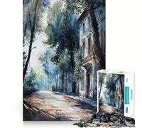 Rompecabezas de 1000 Piezas Camino del Casco Antiguo para Adultos Mejora la Memoria Ideal para el Ocio Corte Firme Fiestas (38x52cm)