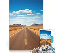 Rompecabezas de 1000 Piezas Camino Solitario en el Outback Juguetes para armar desafío difícil con Piezas de Formas aleatorias Que encajan Perfectamente 50x75cm
