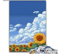 Rompecabezas de 1000 Piezas Campo de Girasoles para Adultos Un Juego desafiante, Ideal para Regalar a Toda la Familia (50x75cm)