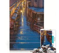 Rompecabezas de 1000 Piezas Canal de Venecia al Atardecer decoración de Pared Juguete para Reducir el estrés 38x26cm