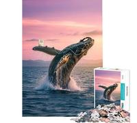 Rompecabezas de 1000 Piezas Canción de Ballena Serenidad para Adolescentes Difícil y desafiante Actividades Familiares Decoración del hogar Juguetes para Mayores de 14 años Juego Incluido
