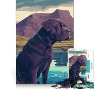 Rompecabezas de 1000 Piezas Cane Corso Italiano Naturaleza Arte de Corte preciso Lógica Pensamiento Juego Relajante Tiempo de Juego Regalo Divertido de cumpleaños (38x52cm)