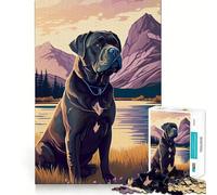 Rompecabezas de 1000 Piezas Cane Corso Italiano Naturaleza Borde Limpio Decoración Juego cognitivo Juguete Fácil Tiempo Divertido Ocio (50x75cm)
