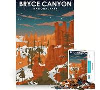 Rompecabezas de 1000 Piezas Cañón Bryce de Noche,Corte Premium,Juguete para ejercitar la Mente,Momento de Paz,diversión,Regalo de cumpleaños (38x26cm)