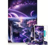 Rompecabezas de 1000 Piezas Cañón del Río Amatista Juego de Ejercicio Mental Interconexión Espacios Desafío Mental Interactivo para el Hogar (38x52cm)