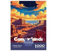Rompecabezas De 1000 Piezas - Canyonlands National Park Illustration Rompecabezas para Adultos Juego De Ingenio Desafío Difícil Regalos para Reducir El Estrés 38x26cm/1000pcs
